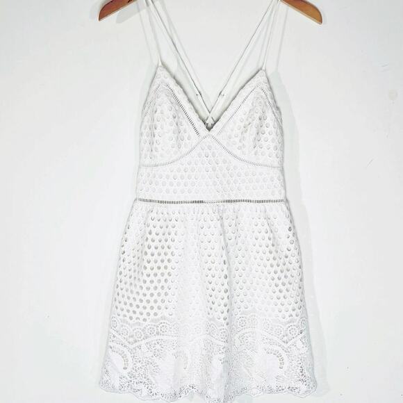 Abercrombie & Fitch White Lace Mini Dress - Picture 2 of 6